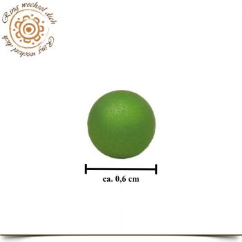 Wechselschmuck - Edelstahlaufsatz Kugel Grün 0,6 cm
