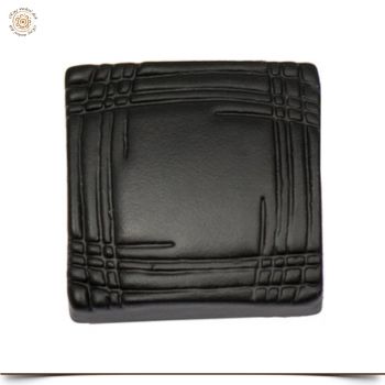 Wechselschmuck Aufsatz Eckig Schwarz mit Muster 13 mm