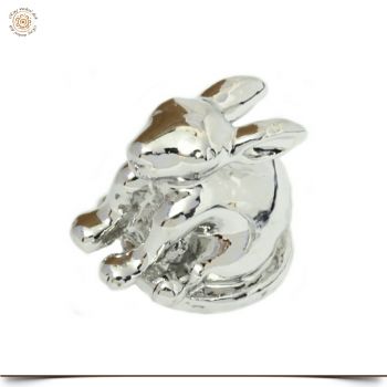 Aufsatz Hase silber 1,2 cm