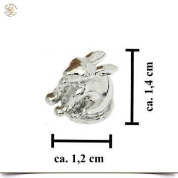 Aufsatz Hase silber 1,2 cm