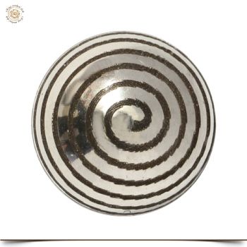 Edelstahlaufsatz silberne Kugel mit Streifen 1,0cm
