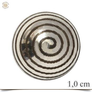 Edelstahlaufsatz silberne Kugel mit Streifen 1,0cm