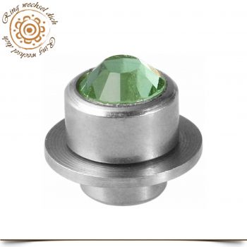 Wechselschmuck-Aufsatz aus Edelstahl mit Strass Grün klein