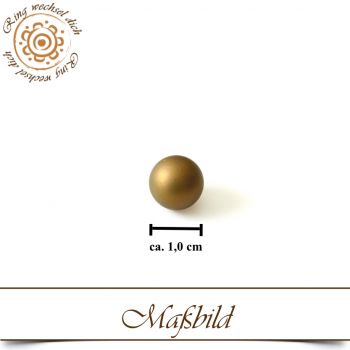 Aufsatz aus Edelstahl Champagner Kugel 1,0 cm für Wechselring