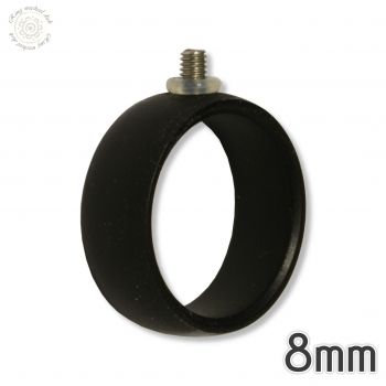 Basisring Edelstahl Schwarz 0,8 cm
