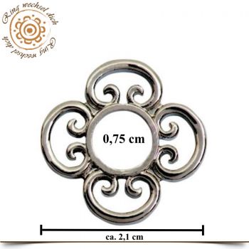 Wechselschmuck-Scheibe Ornament in Silber 2,1 cm