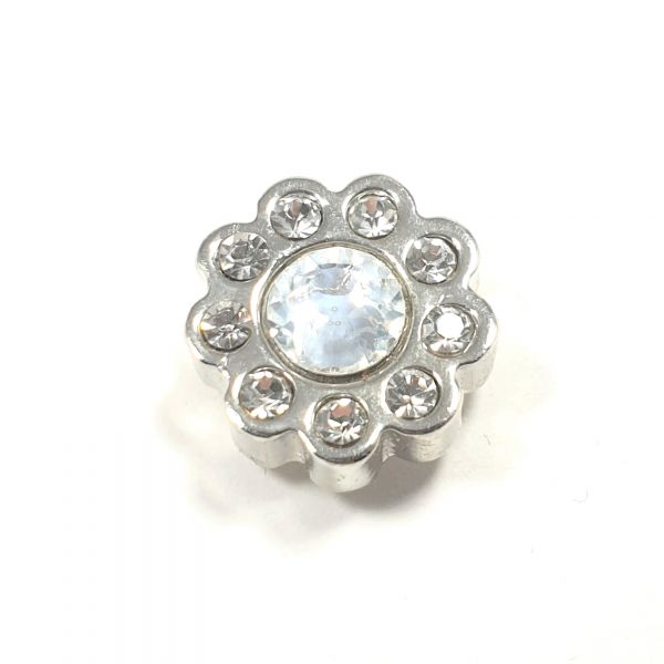 Aufsatz  Blume mit Strass 1,5 cm