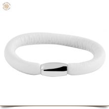Armband für Beads Weiß 18cm aus Echt-Leder