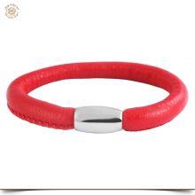 Armband für Beads Rot 18cm aus Echt-Leder