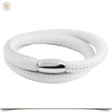 Armband für Beads Weiß 36 cm aus Echt-Leder