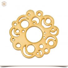 Wechselschmuck Scheibe Ornament Rund Gold 22mm - UVP 5,00 €