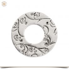 Edelstahlscheibe Ornament klein Silber rund 1,7 cm