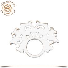 Asymmetrische Halbe Scheibe Ornament Silber