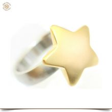 Aufsatz aus Edelstahl in Sternform Gold 1,8 cm für Wechselring